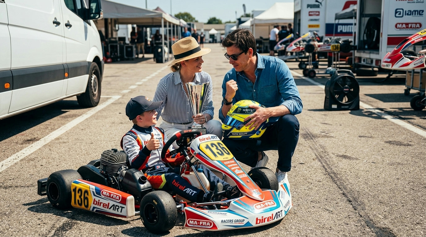 A nova batalha de Toto Wolff: a emoção de ver o filho brilhar no kart