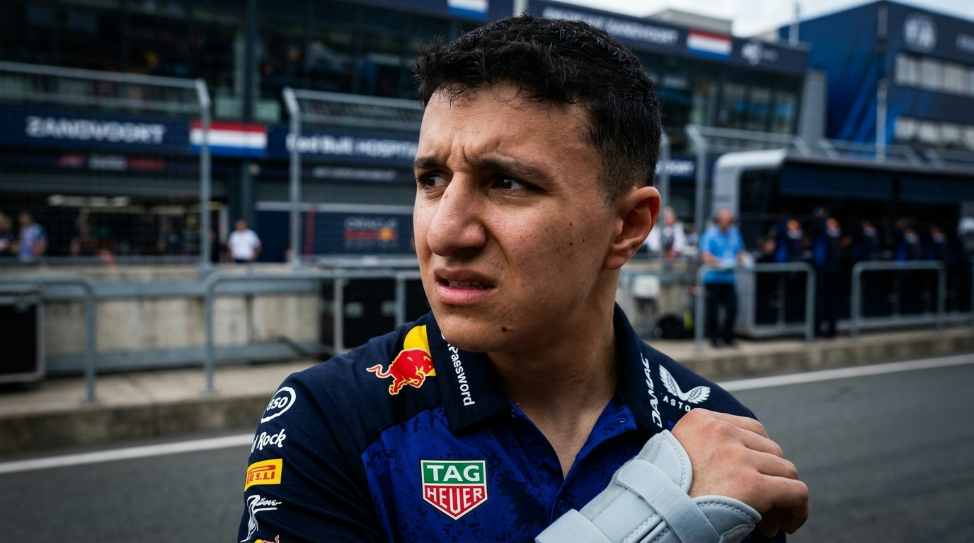 Lesão de Hadjar ameaça presença no GP da Holanda de F1