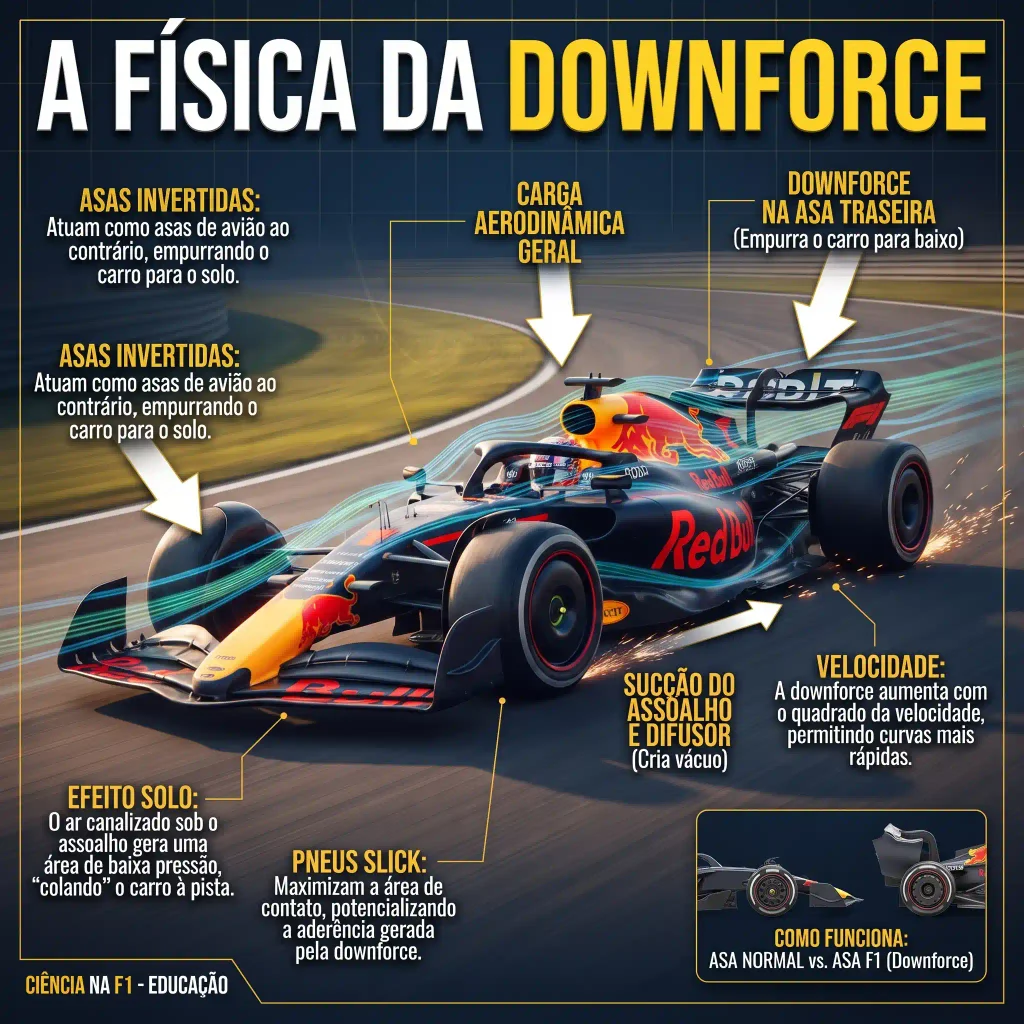A física do Downforce na F1